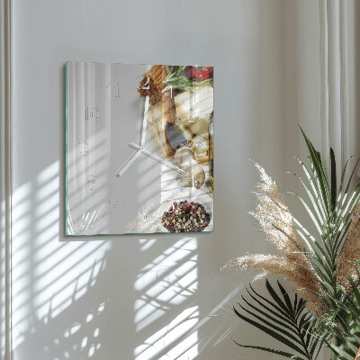 Square wall clock Pasta