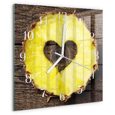 Square wall clock Pineapple