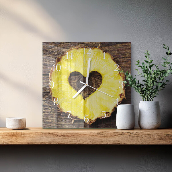 Square wall clock Pineapple