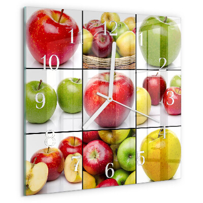 Square wall clock Apples