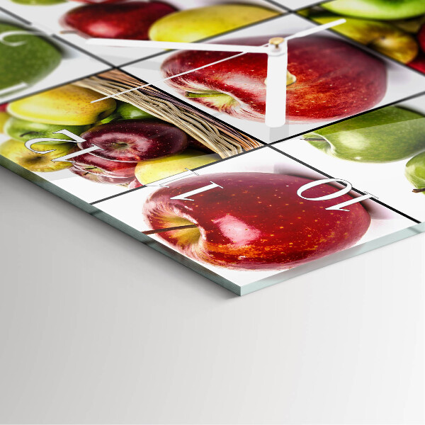 Square wall clock Apples