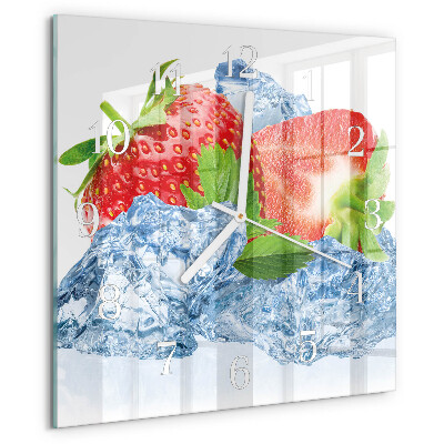 Square wall clock Strawberry Ice Cream