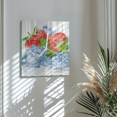 Square wall clock Strawberry Ice Cream