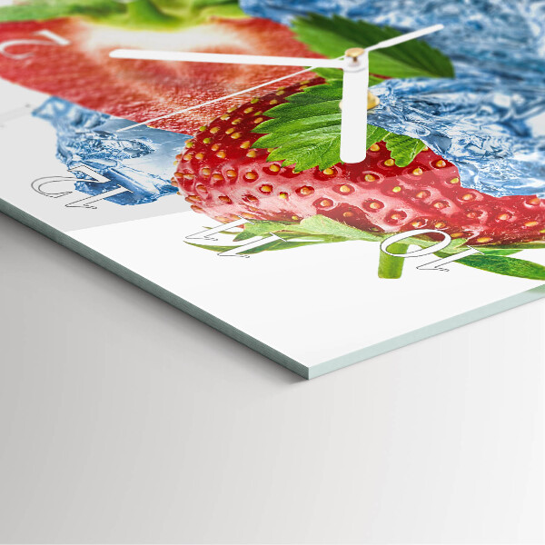 Square wall clock Strawberry Ice Cream
