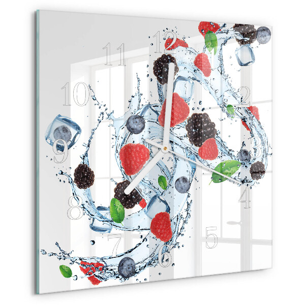 Square wall clock Fruit Ice Cream