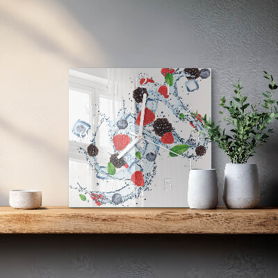 Square wall clock Fruit Ice Cream