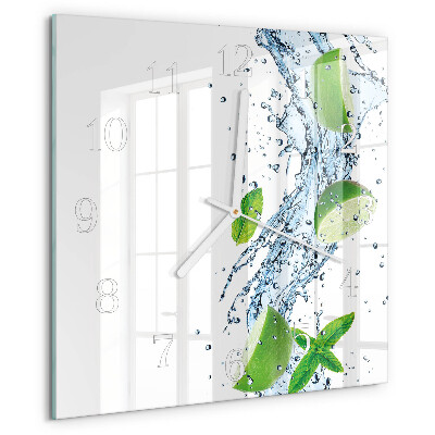 Square wall clock Mint