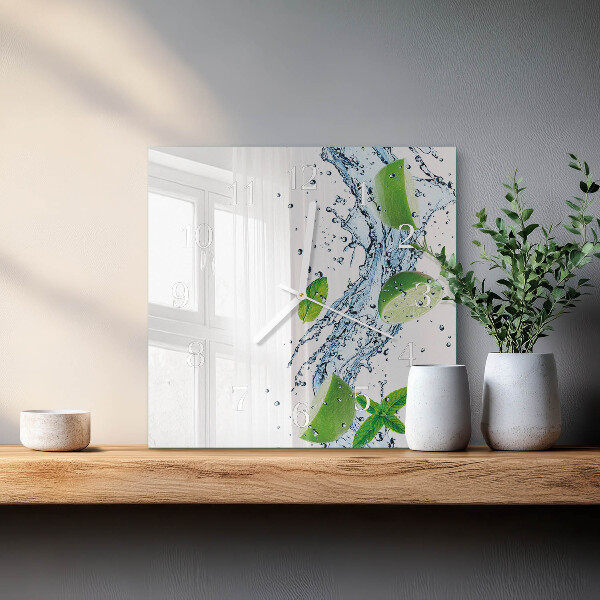Square wall clock Mint