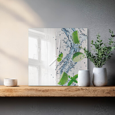 Square wall clock Mint