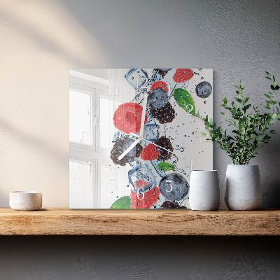 Square wall clock Fruit Ice Cream