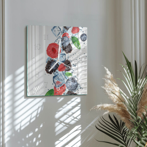 Square wall clock Fruit Ice Cream