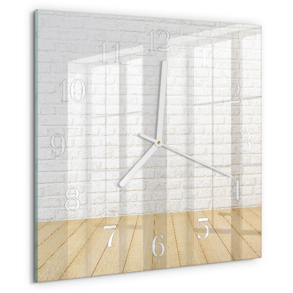 Square wall clock Brick