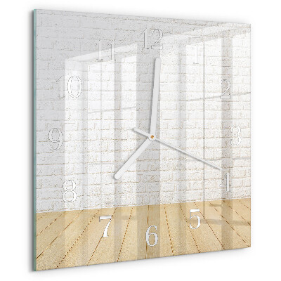 Square wall clock Brick
