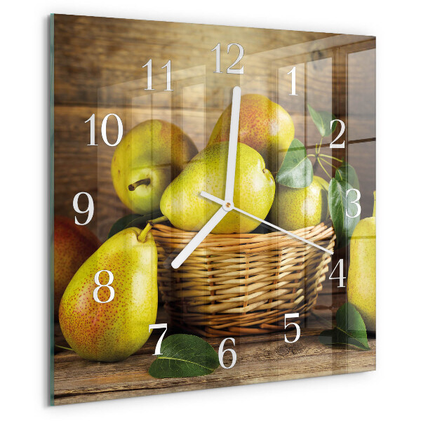 Square wall clock Pears
