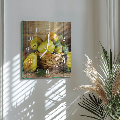 Square wall clock Pears