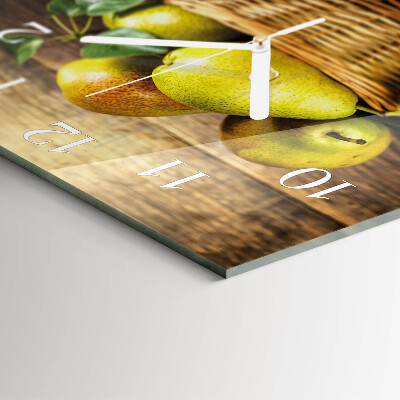 Square wall clock Pears
