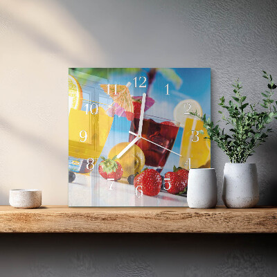 Square wall clock Cocktail