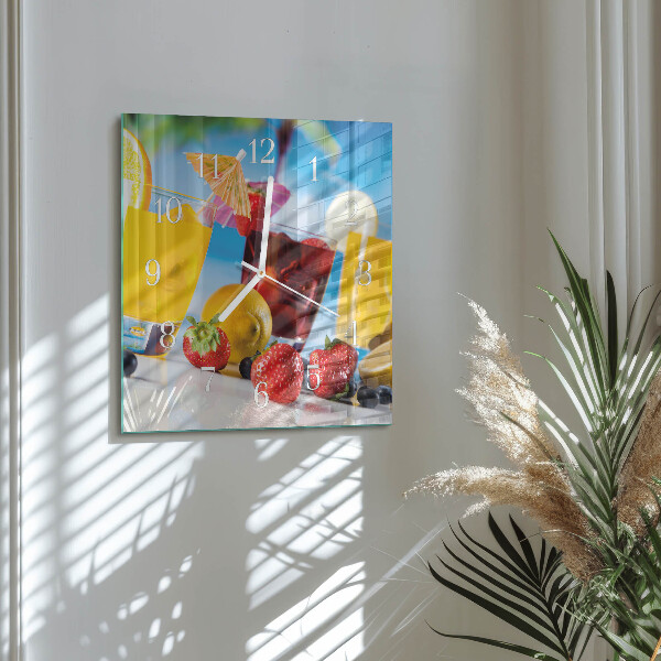 Square wall clock Cocktail