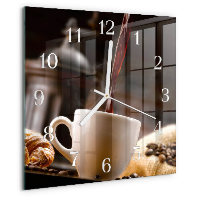 Square wall clock Coffee