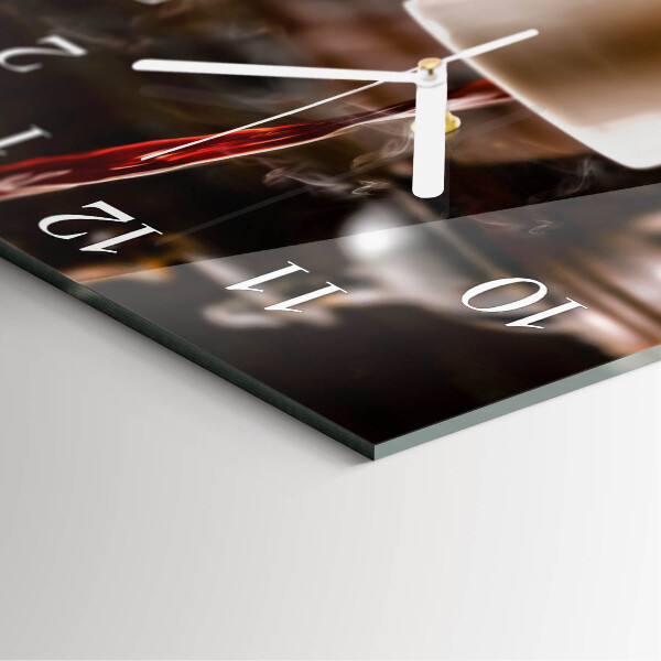 Square wall clock Coffee