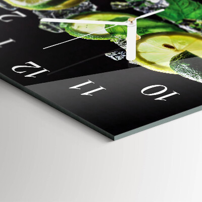 Square wall clock Lemon and Lime