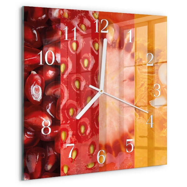 Square wall clock Fruit