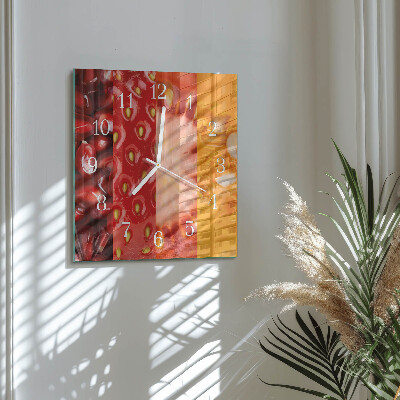 Square wall clock Fruit