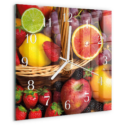 Square wall clock Fruit