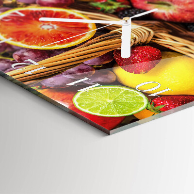 Square wall clock Fruit