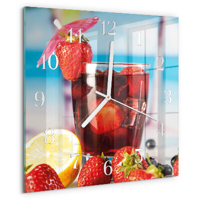 Square wall clock Drink