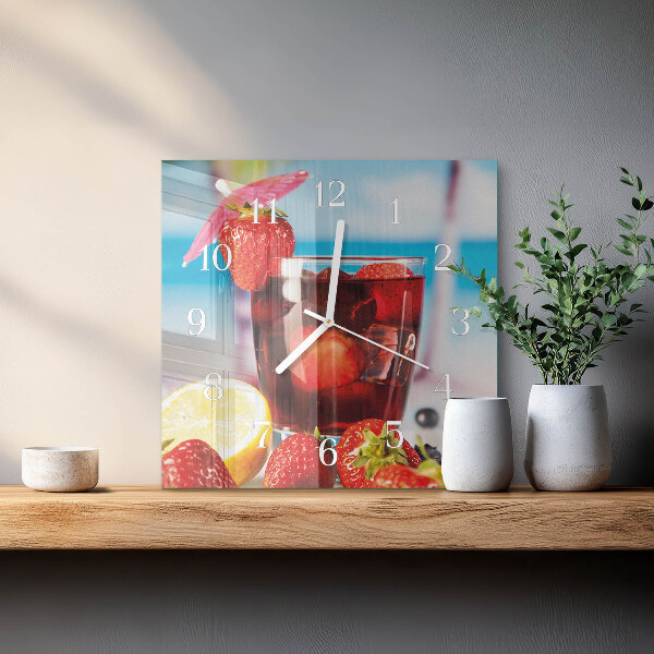 Square wall clock Drink