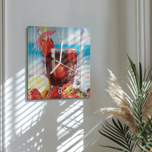 Square wall clock Drink