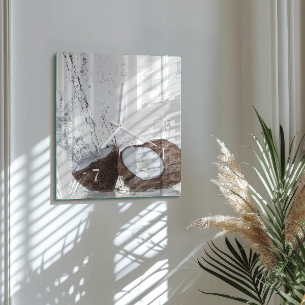 Square wall clock Coconuts