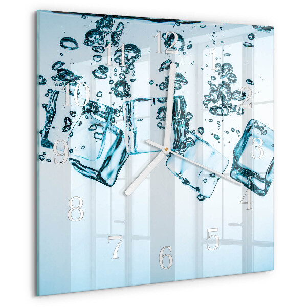 Square wall clock Ice