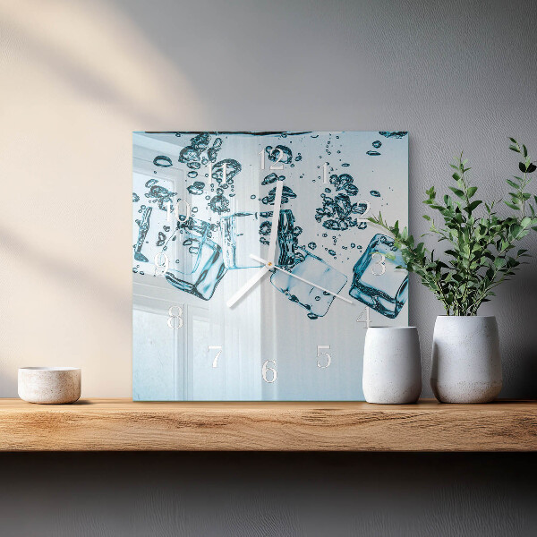 Square wall clock Ice