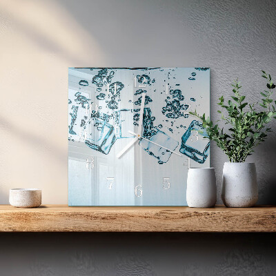 Square wall clock Ice