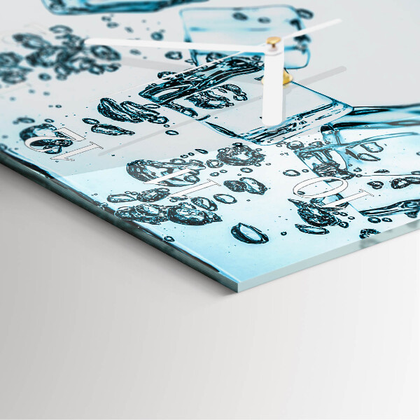 Square wall clock Ice