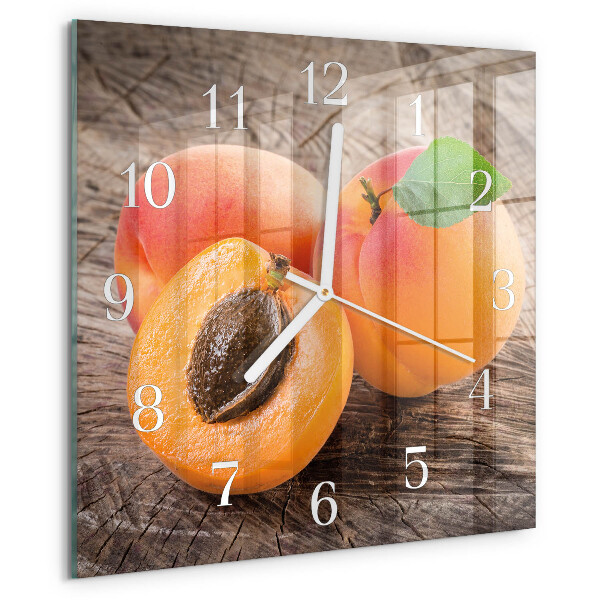 Square wall clock Apricots