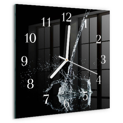 Square wall clock Water