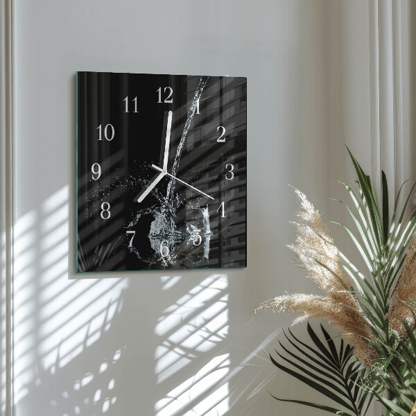 Square wall clock Water