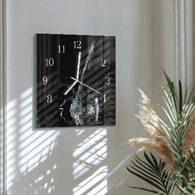 Square wall clock Water
