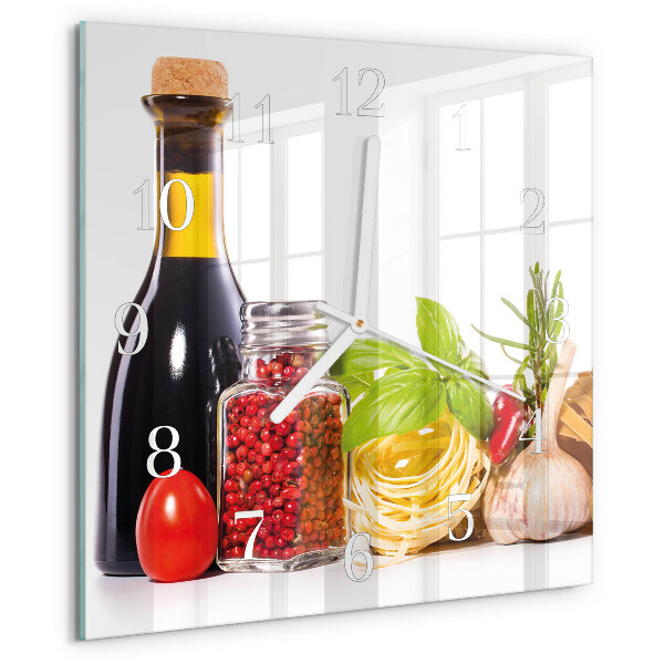 Square wall clock Pasta