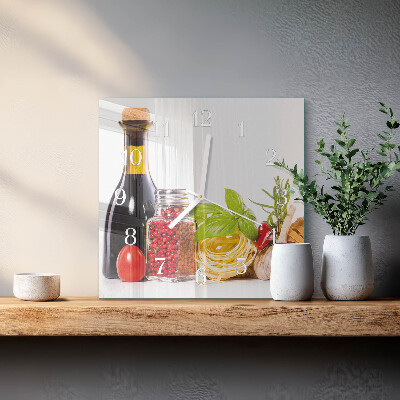 Square wall clock Pasta