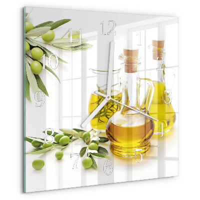 Square wall clock Oil