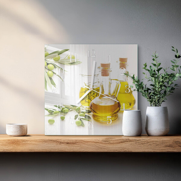 Square wall clock Oil