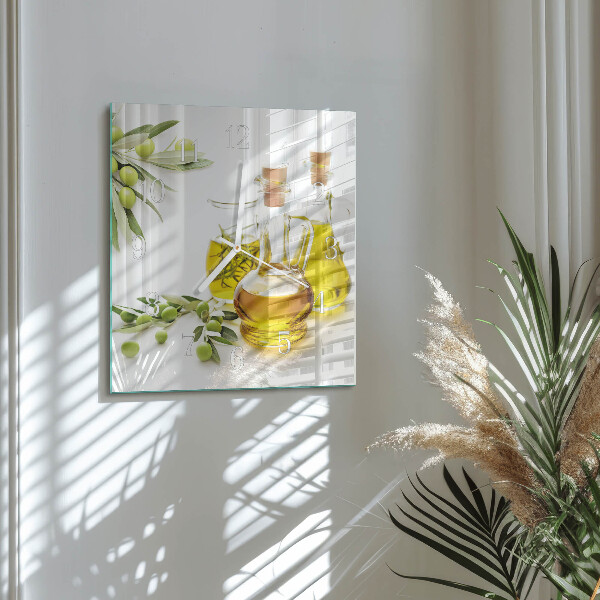 Square wall clock Oil