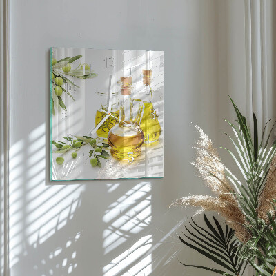 Square wall clock Oil