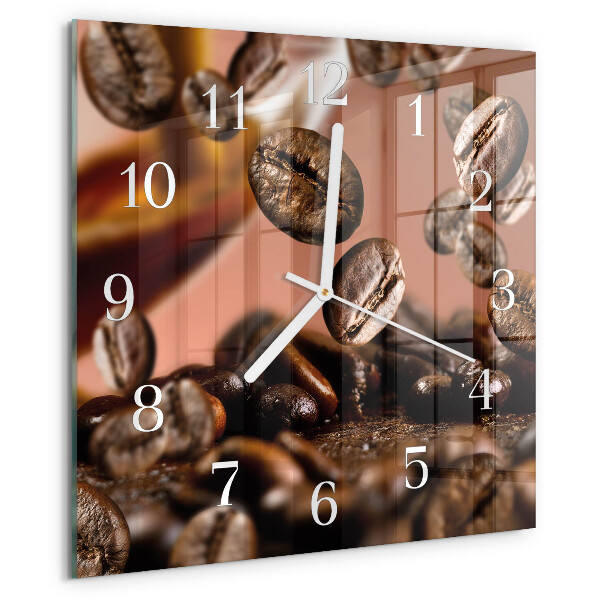 Square wall clock Coffee Beans