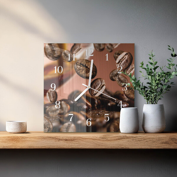 Square wall clock Coffee Beans