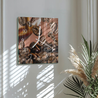 Square wall clock Coffee Beans